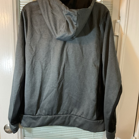 Spyder Mens Gray Active ProW=B Long Sleeve Quarter-Zip Pullover Hoodie Size M - Picture 5 of 9